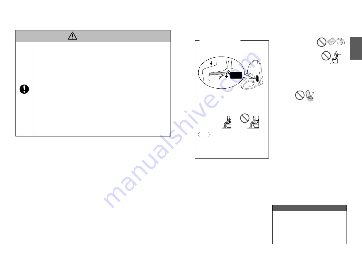 Toto WASHLET TCF6632C3GV1 Instruction Manual Download Page 6