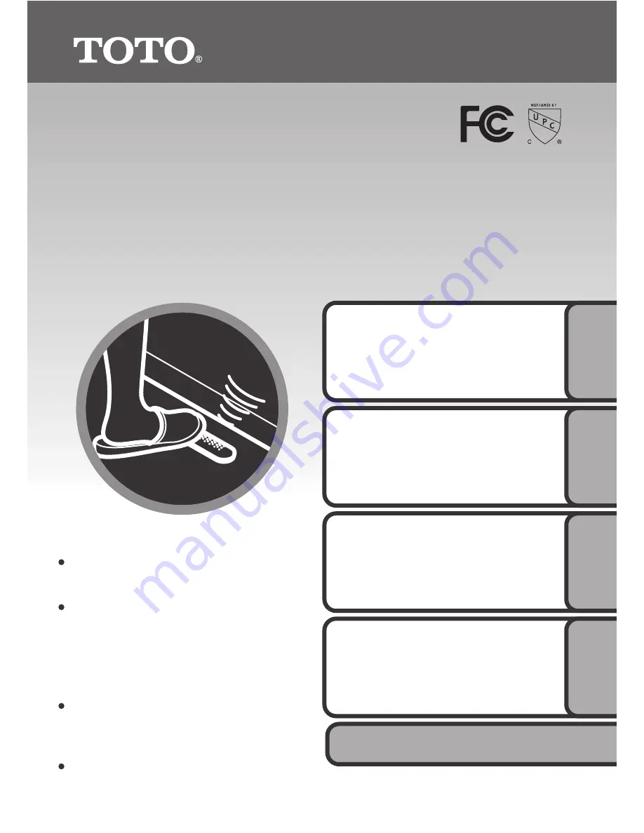 Toto WI-TOUCH Instruction Manual Download Page 1