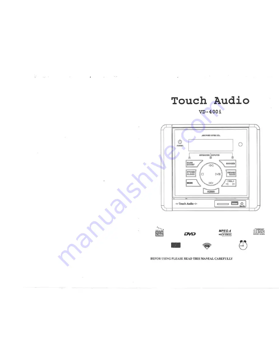 Touch Audio VD-400i Скачать руководство пользователя страница 1