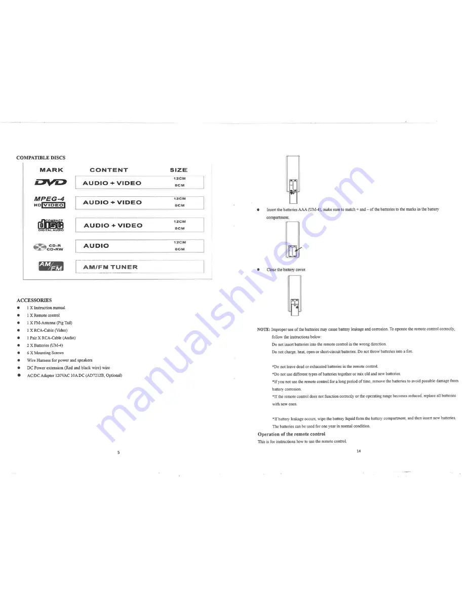 Touch Audio VD-400i User Manual Download Page 6