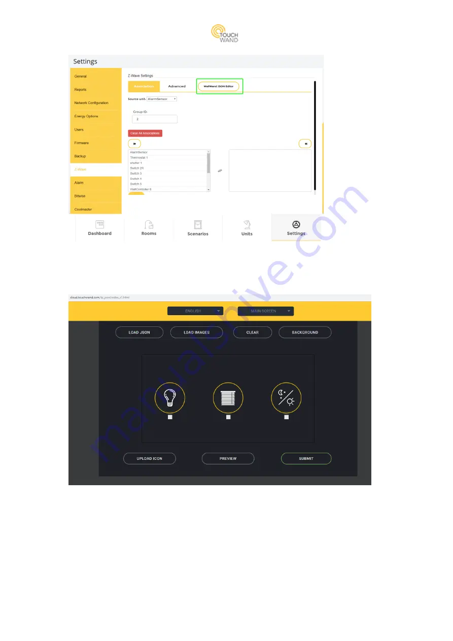 TouchWand Wanderfull Hub Скачать руководство пользователя страница 58