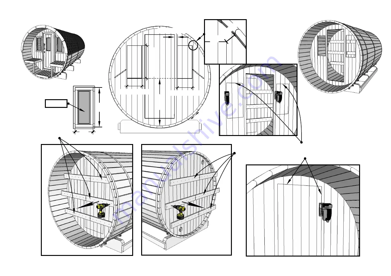 TOUS CHALETS SAUNA 400 D200 Manual Download Page 13