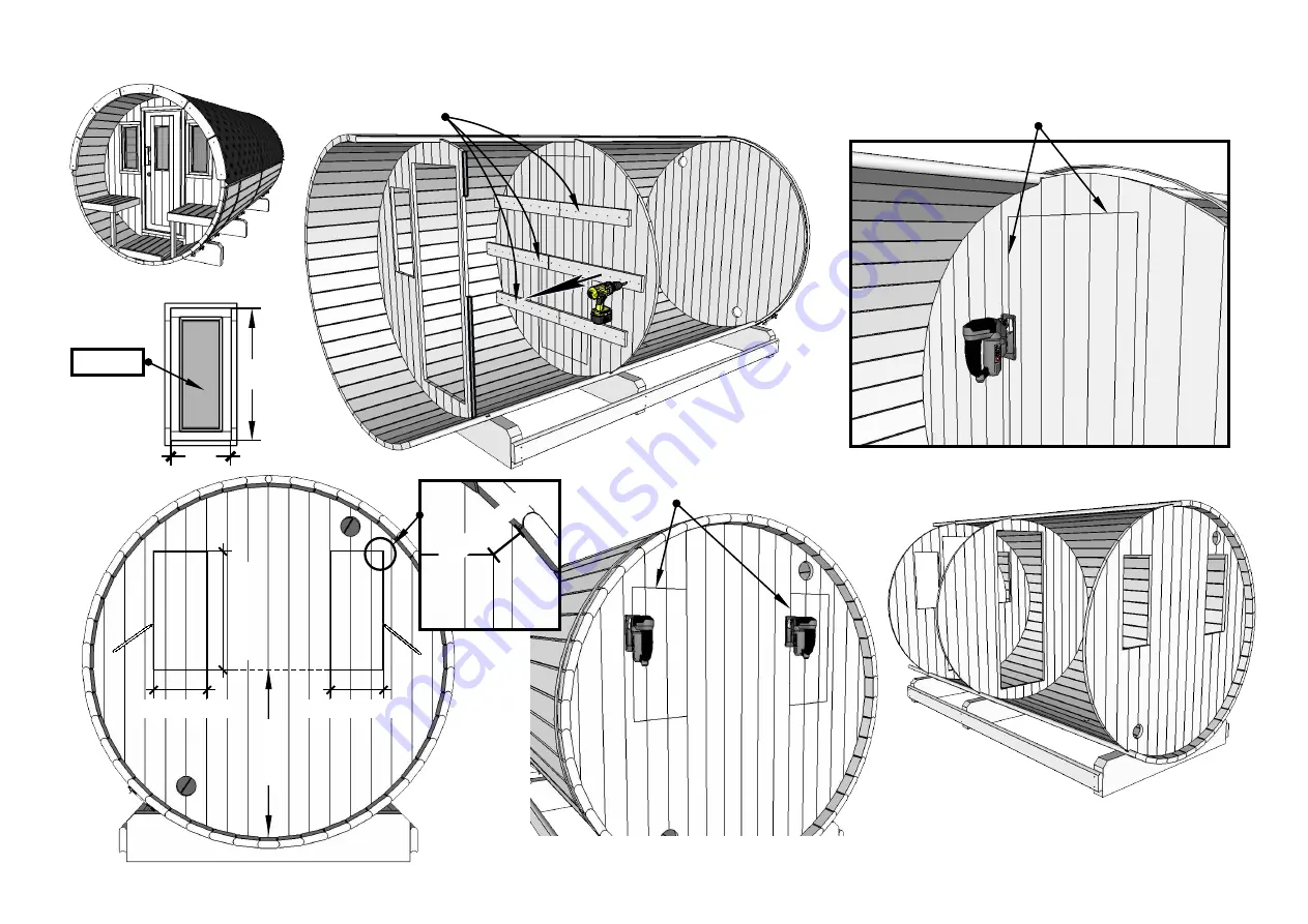 TOUS CHALETS SAUNA 400 D200 Manual Download Page 14