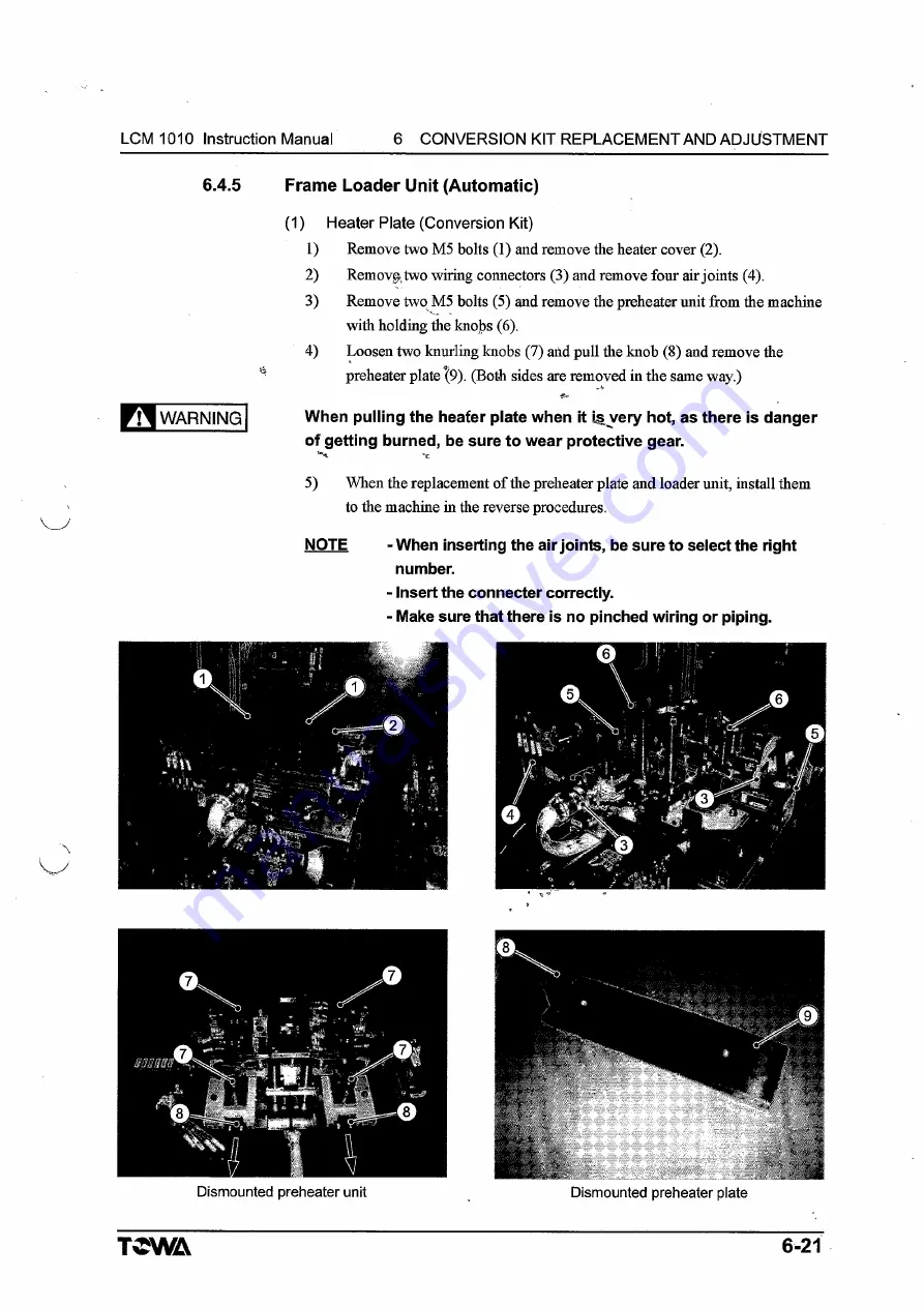 TOWA LCM1010 Operation Manual Download Page 234