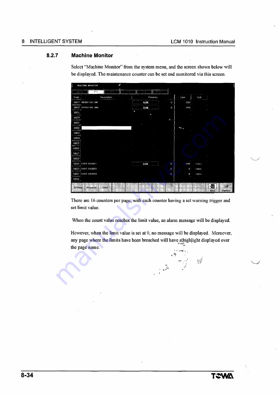 TOWA LCM1010 Operation Manual Download Page 292