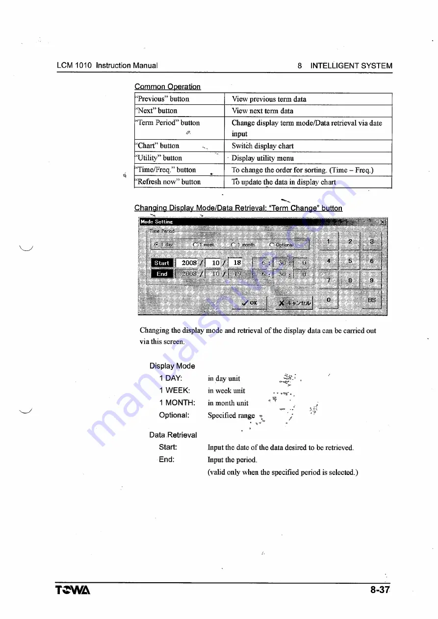 TOWA LCM1010 Operation Manual Download Page 295