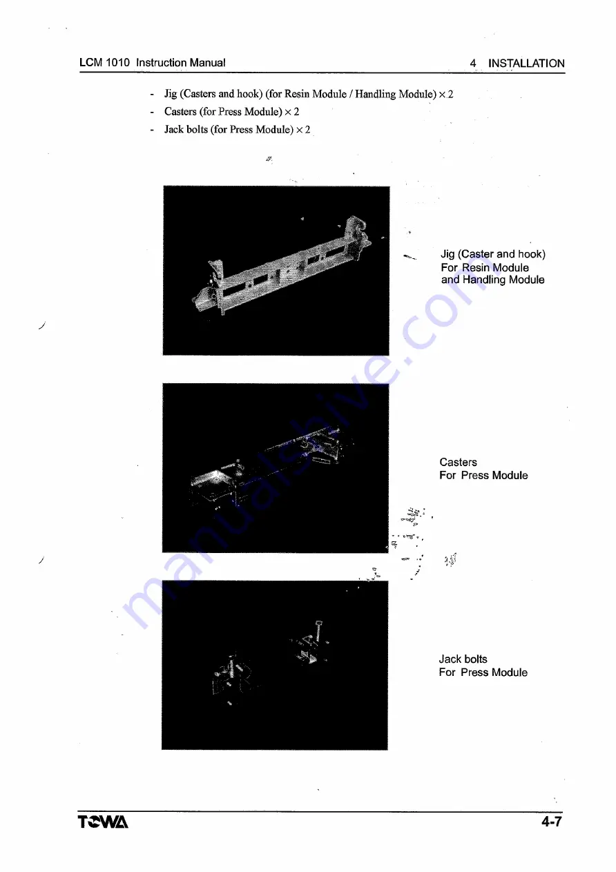 TOWA LCM1010 Operation Manual Download Page 435