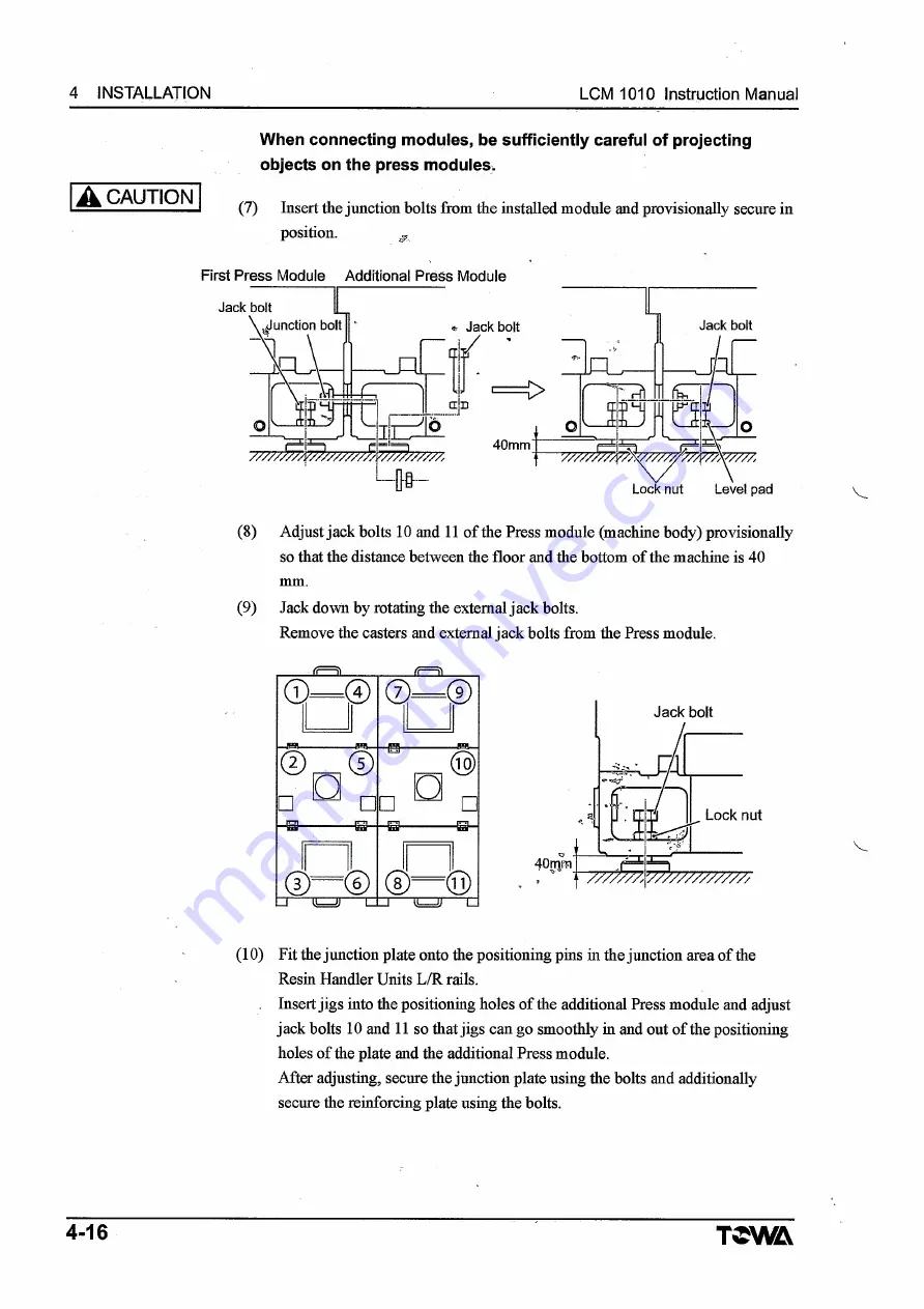 TOWA LCM1010 Operation Manual Download Page 444