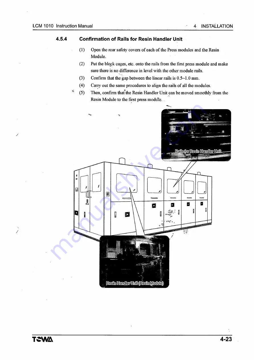 TOWA LCM1010 Operation Manual Download Page 451