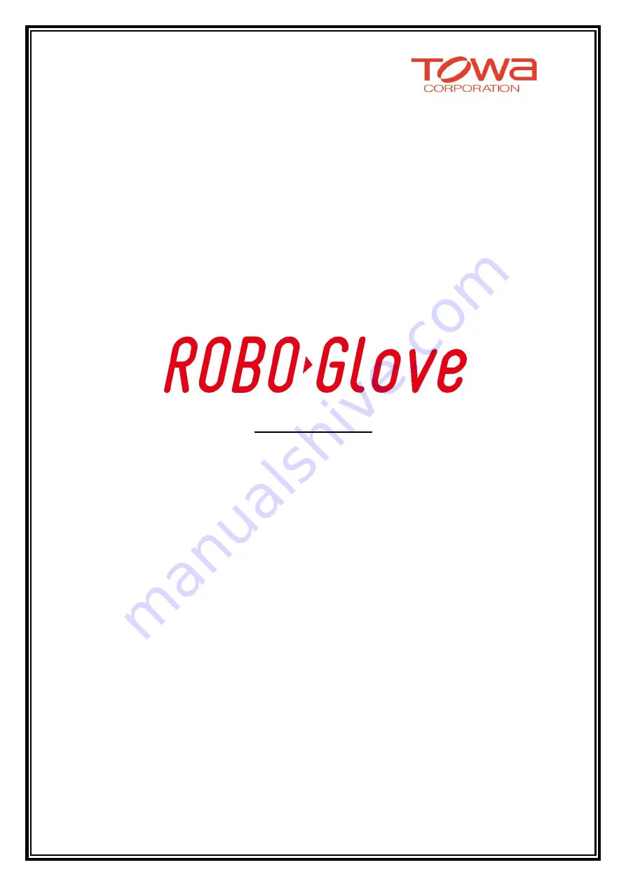 TOWA ROBO Glove RG-2 User Manual Download Page 1