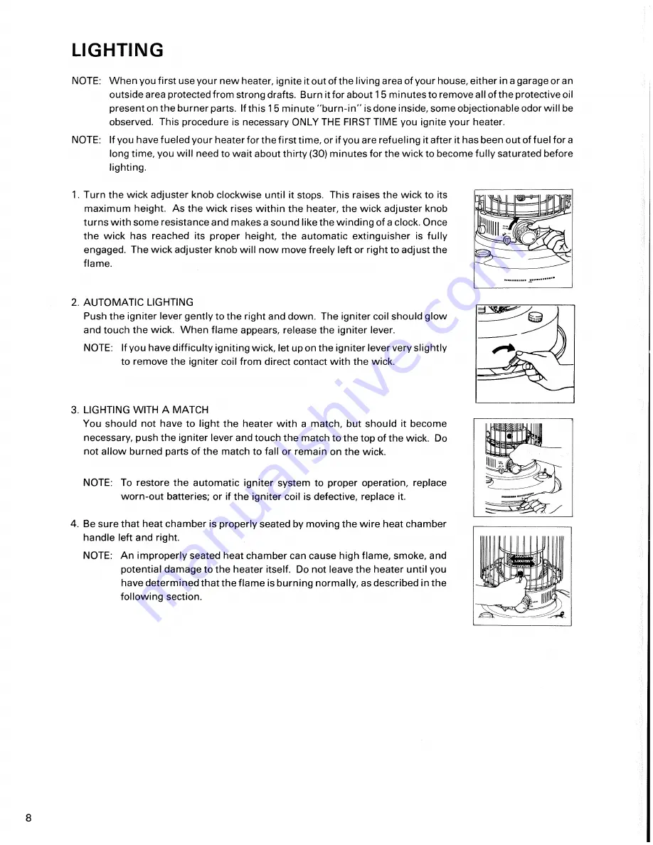 Toyostove DC-60 Operating And Maintenance Instructions Manual Download Page 9