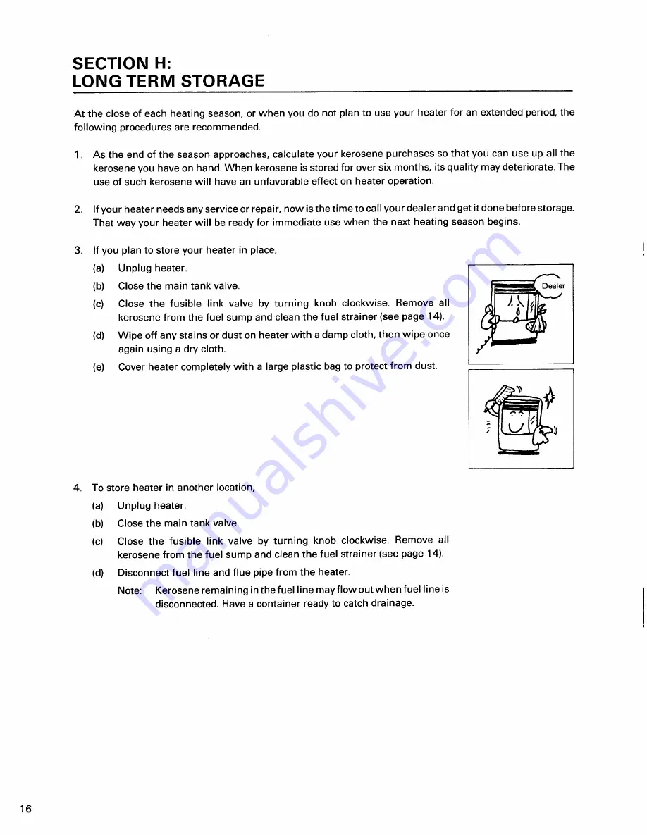 Toyostove FF-50 Instalation And Operation Instructions Download Page 16