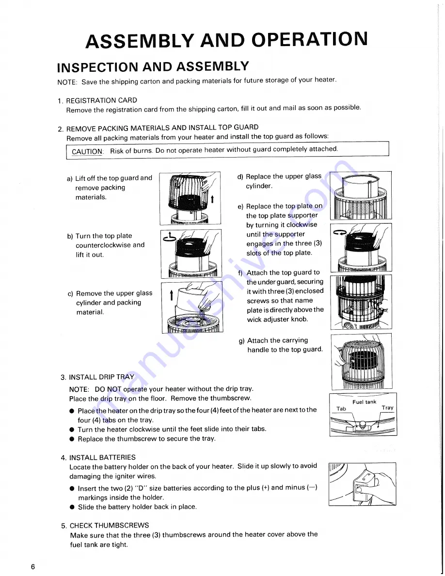 Toyostove SC-200B Operation And Maintenance Instructions Download Page 7