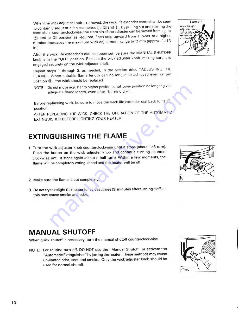 Toyostove SC-200B Operation And Maintenance Instructions Download Page 11