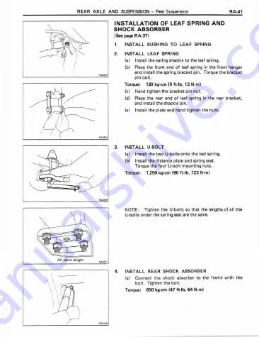 Toyota 1986 Landcuiser Repair Manual Download Page 233