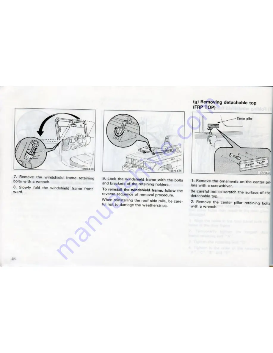 Toyota 1991 Land Cruiser 70 Series Owner'S Manual Download Page 32