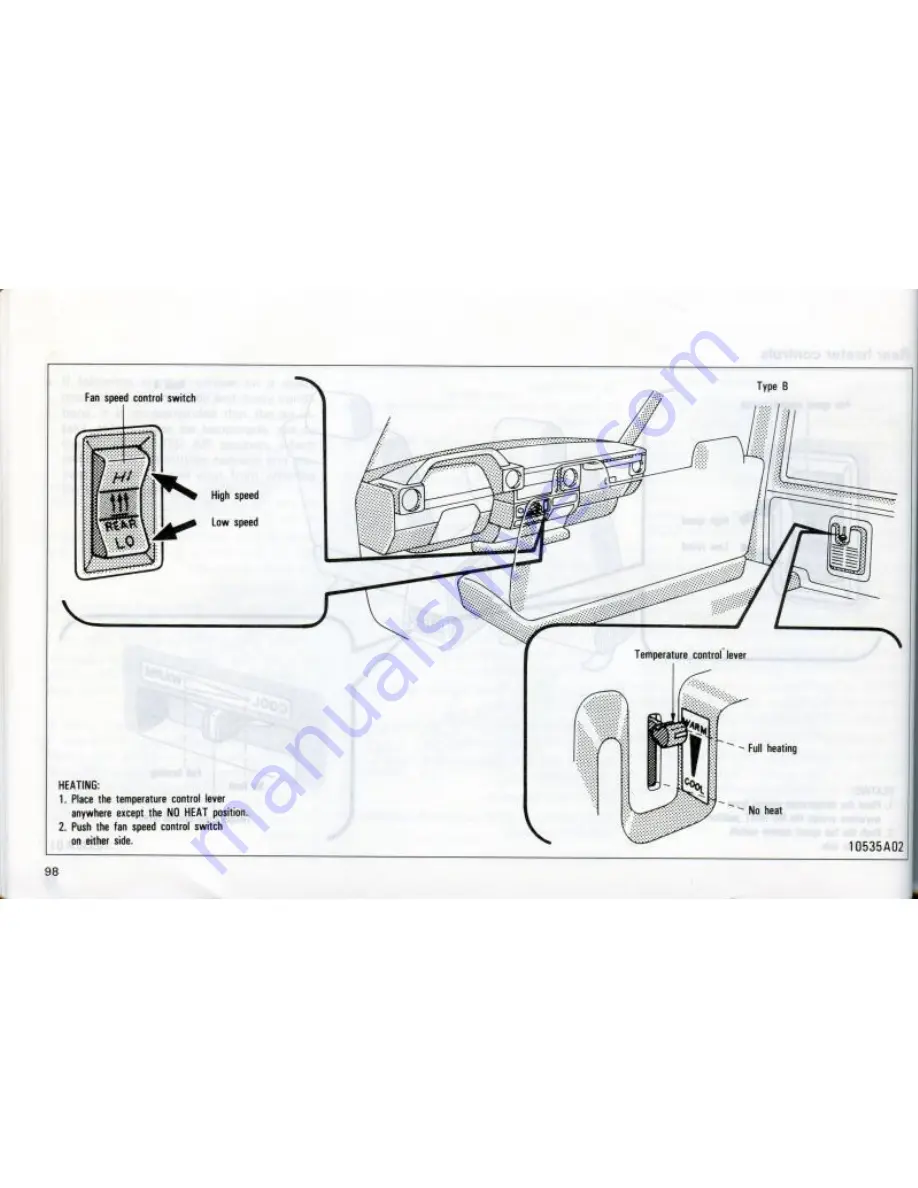 Toyota 1991 Land Cruiser 70 Series Owner'S Manual Download Page 98