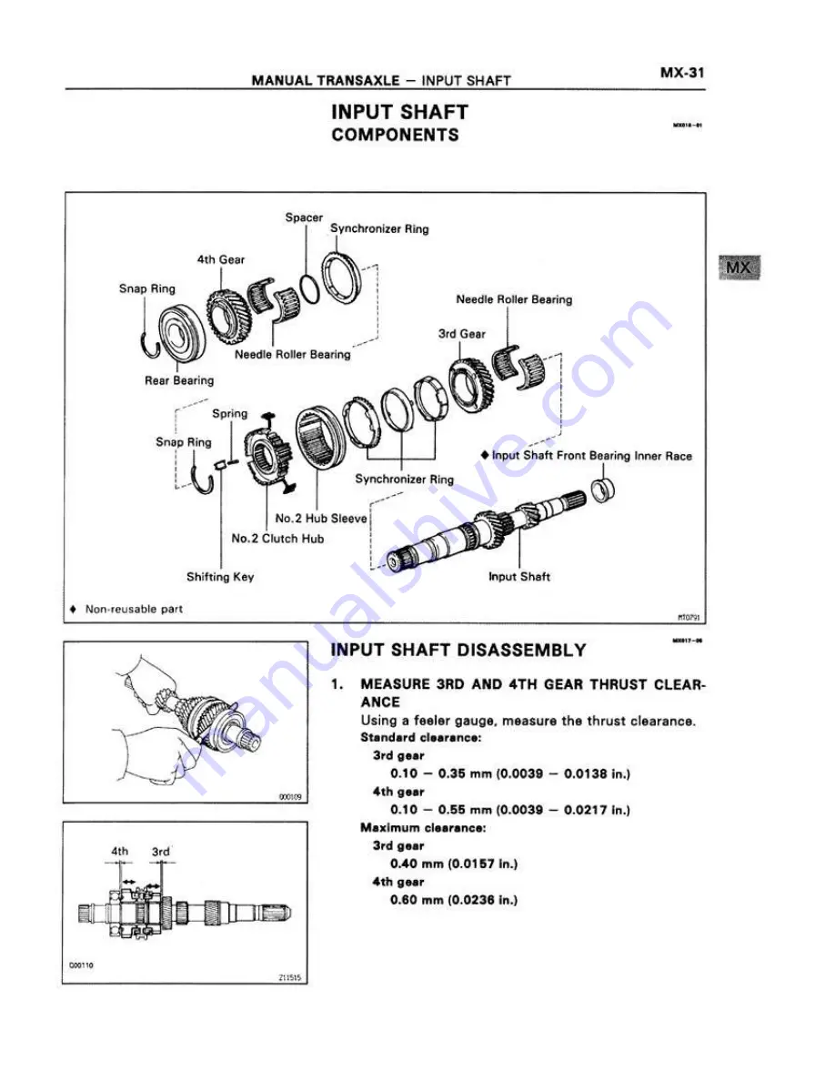 Toyota 1994 CELICA 4wd ST205 Series Supplemental Repair Manual Download Page 67