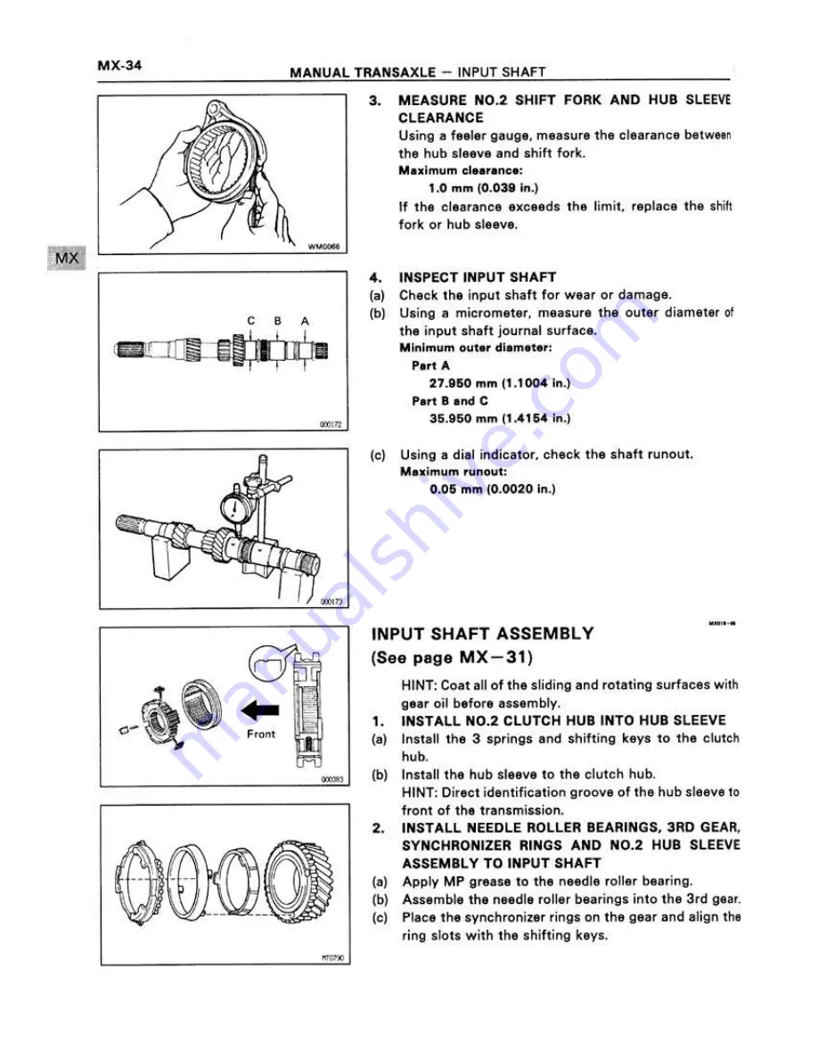 Toyota 1994 CELICA 4wd ST205 Series Supplemental Repair Manual Download Page 70