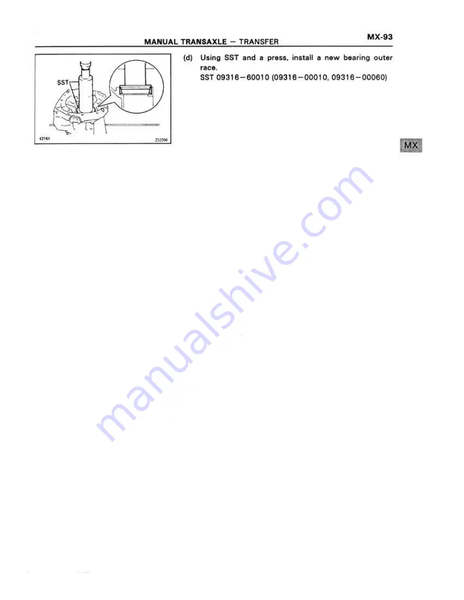 Toyota 1994 CELICA 4wd ST205 Series Supplemental Repair Manual Download Page 129