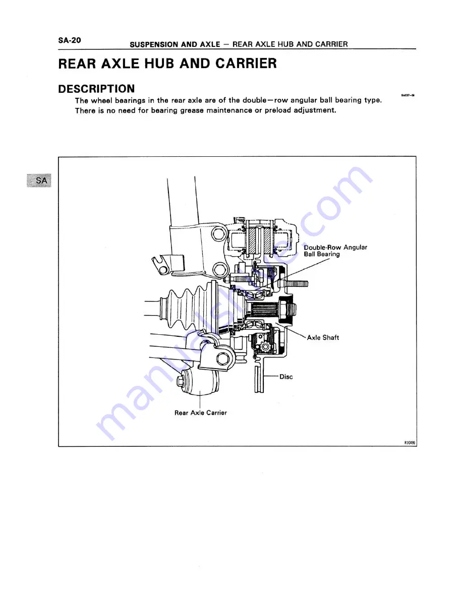 Toyota 1994 CELICA 4wd ST205 Series Supplemental Repair Manual Download Page 189