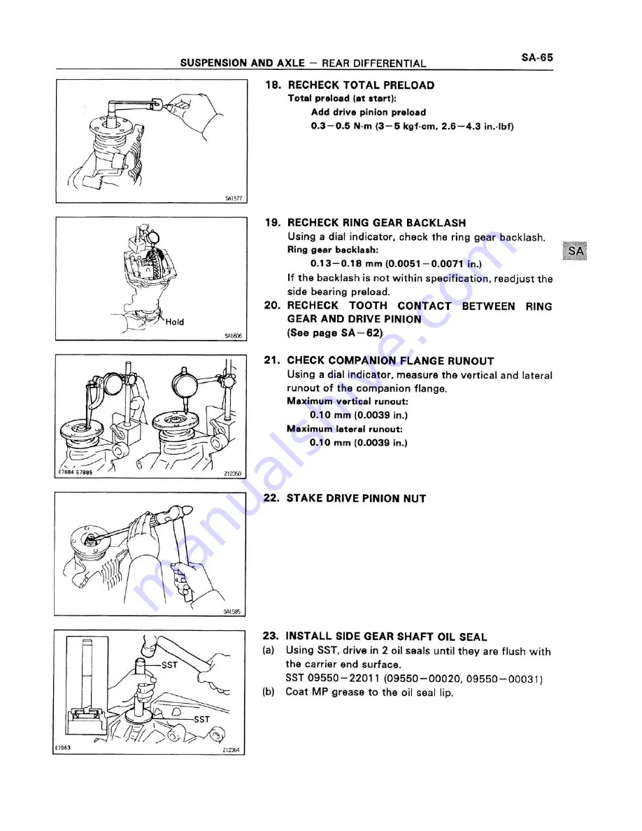 Toyota 1994 CELICA 4wd ST205 Series Supplemental Repair Manual Download Page 234