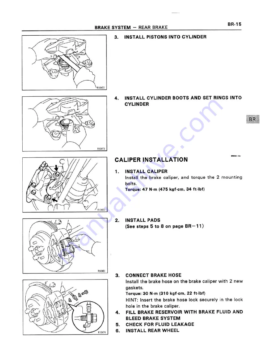 Toyota 1994 CELICA 4wd ST205 Series Supplemental Repair Manual Download Page 260