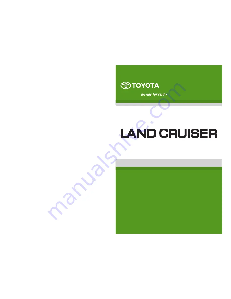 Toyota 2008 Land Cruiser Скачать руководство пользователя страница 1