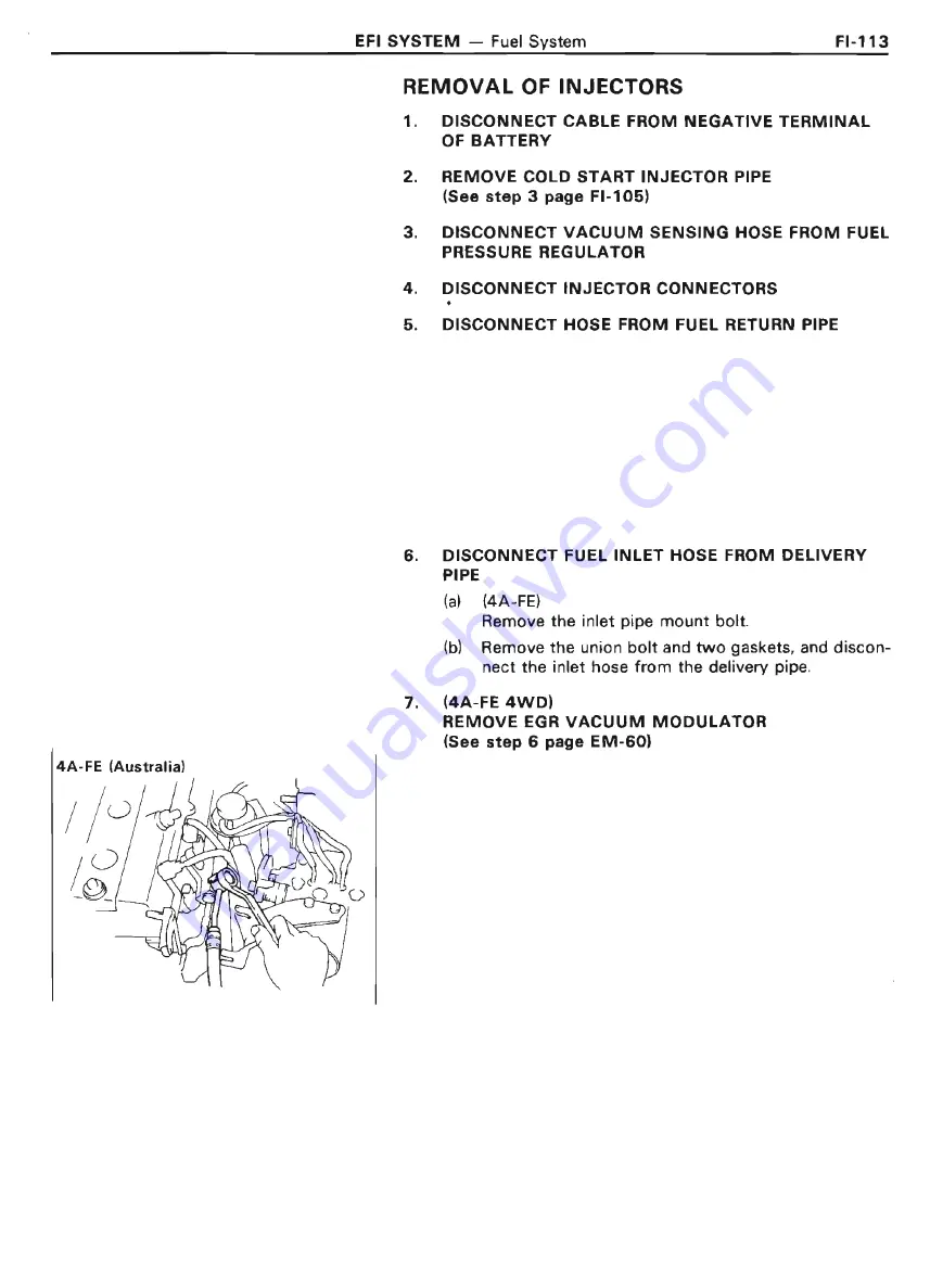 Toyota 4A-FE Repair Manual Download Page 133