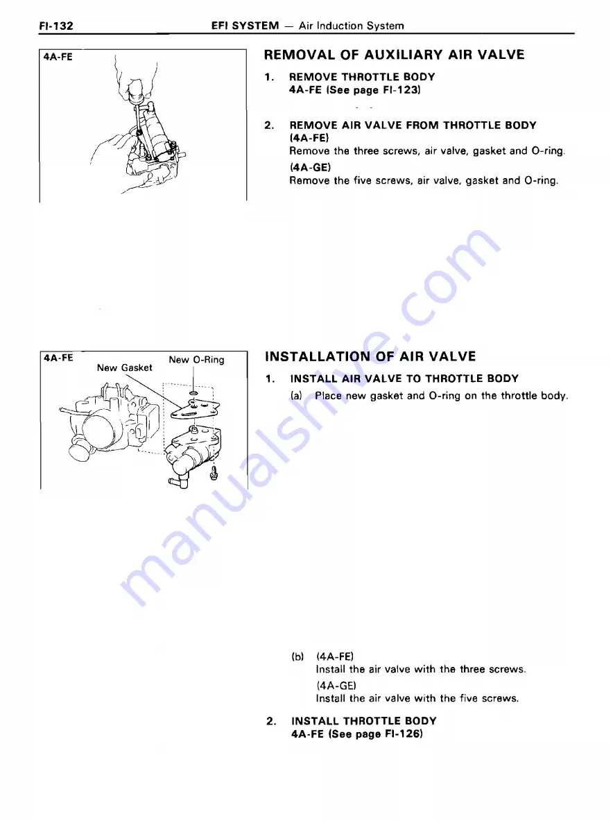 Toyota 4A-FE Repair Manual Download Page 146