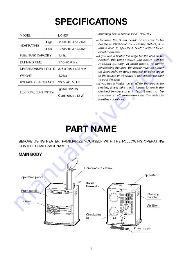 Toyotomi Laser Clean LC-32F Скачать руководство пользователя страница 2