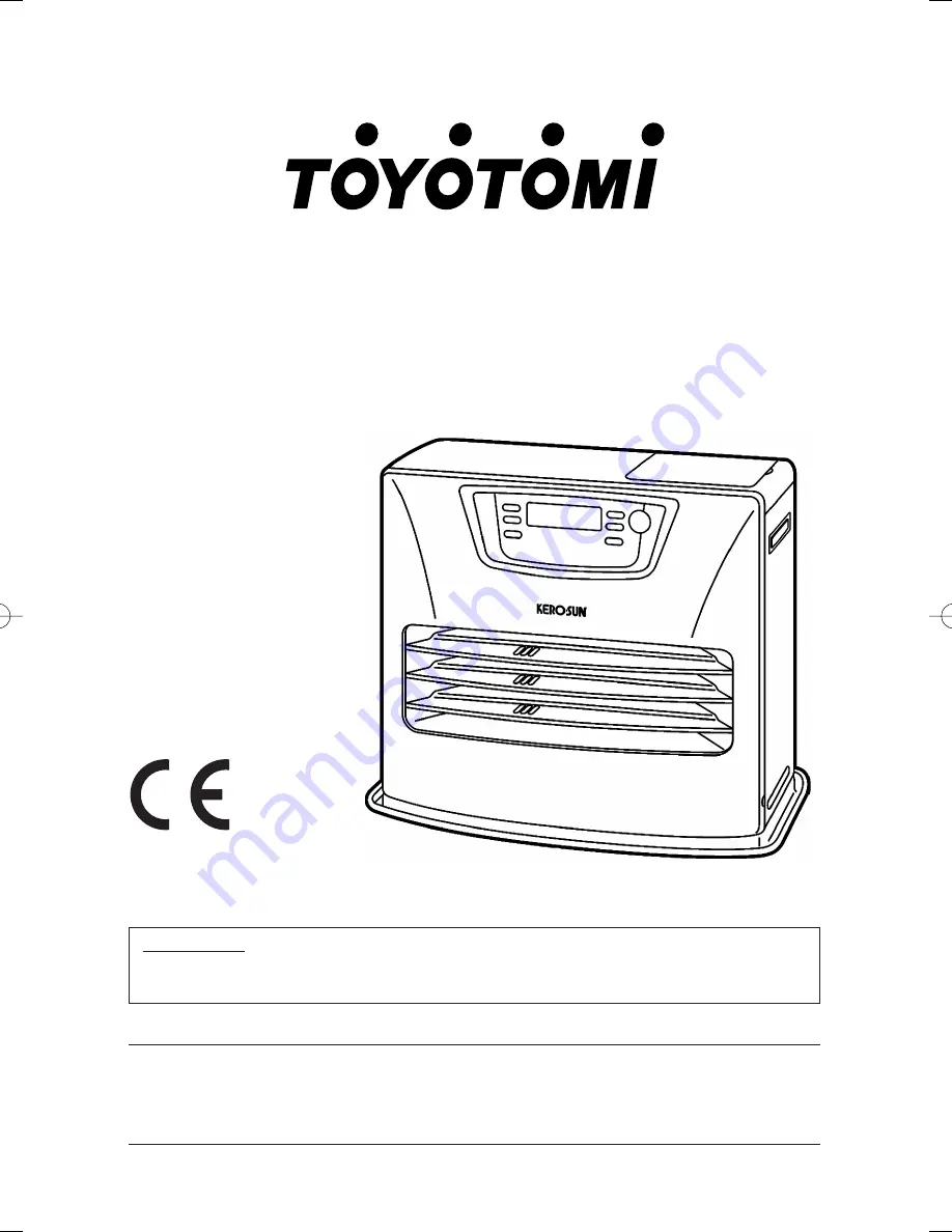 Toyotomi Laser Clean LC-41 Instruction Manual Download Page 1