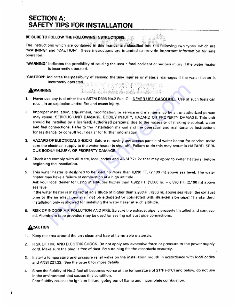 Toyotomi Oil Miser OM-148 (Type D) Installation Manual Download Page 2