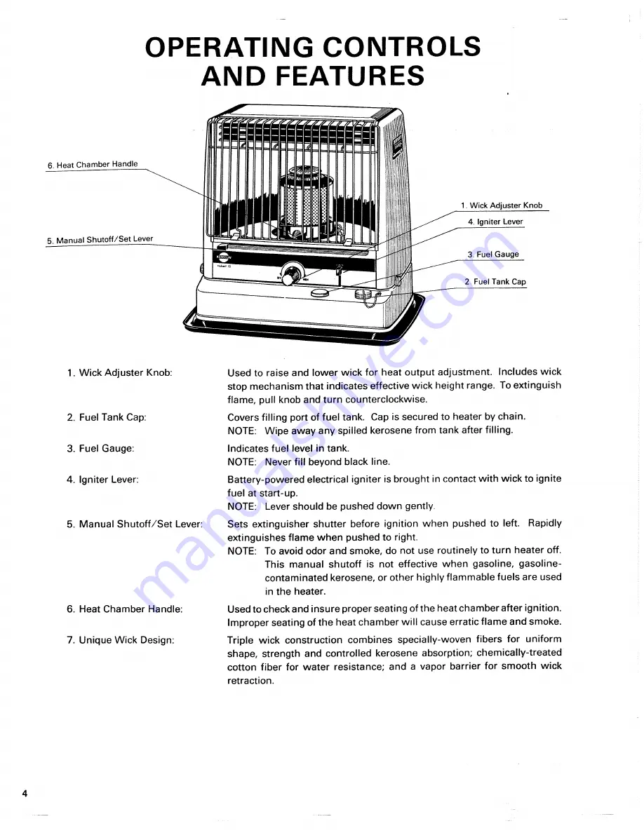 Toyotomi Radiant 10 Type K User Manual Download Page 5