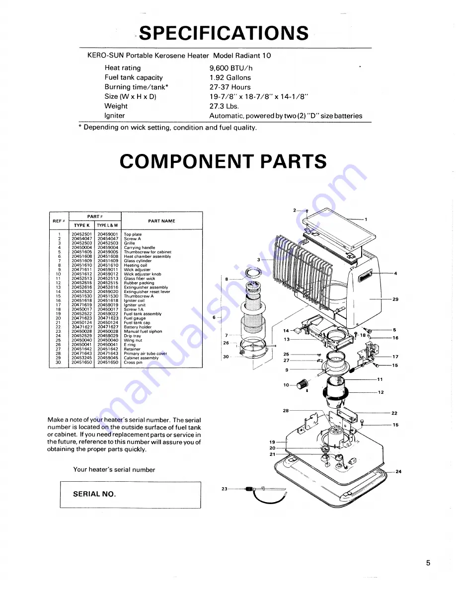 Toyotomi Radiant 10 Type K Скачать руководство пользователя страница 6