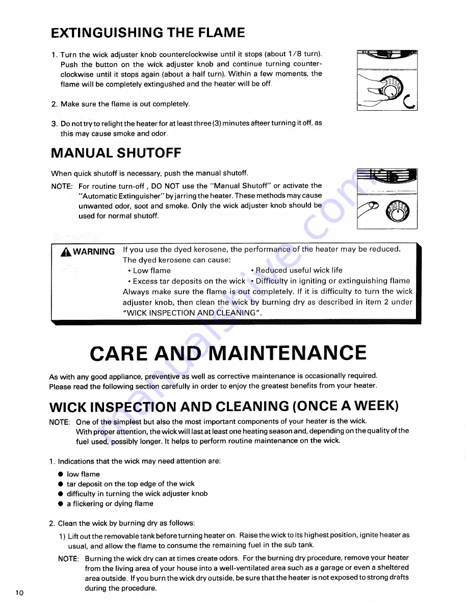 Toyotomi Radiant 40 Type A User Manual Download Page 12