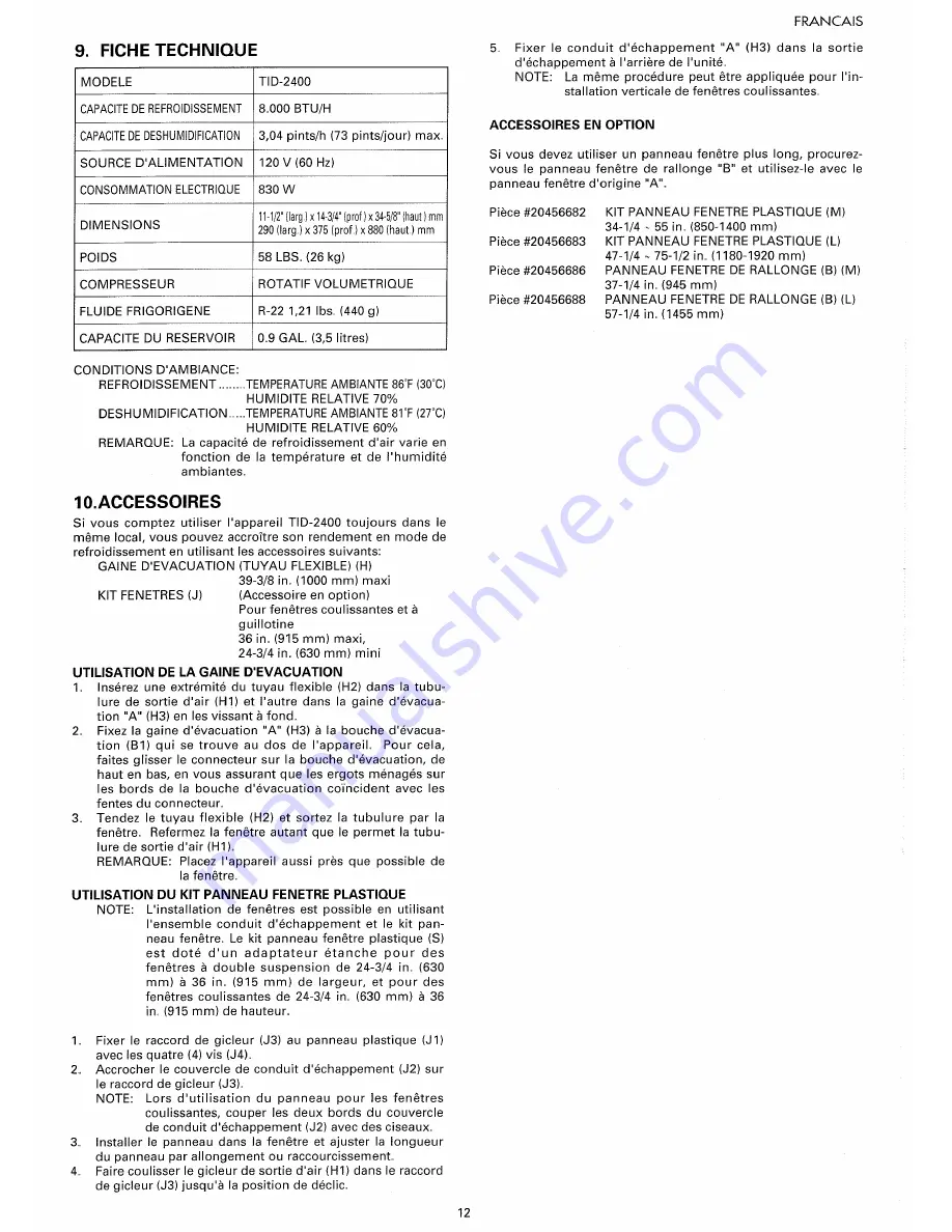 Toyotomi TID-2400 B User Manual Download Page 15