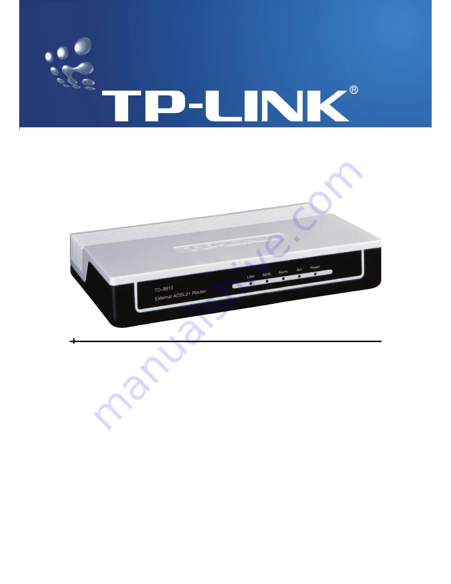 TP-Link External ADSL ROUTER TD-8810B User Manual Download Page 1