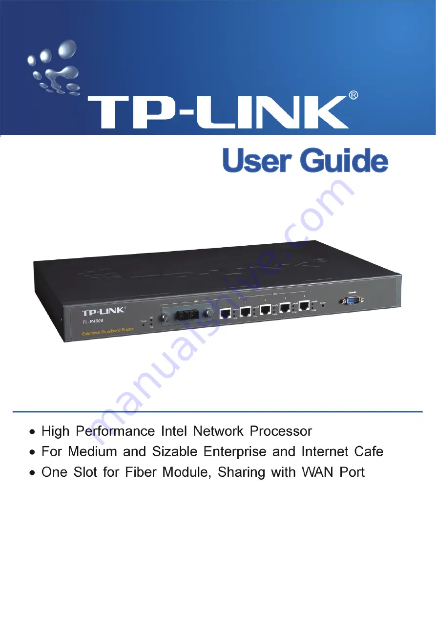 TP-Link TL-R4000+ User Manual Download Page 1