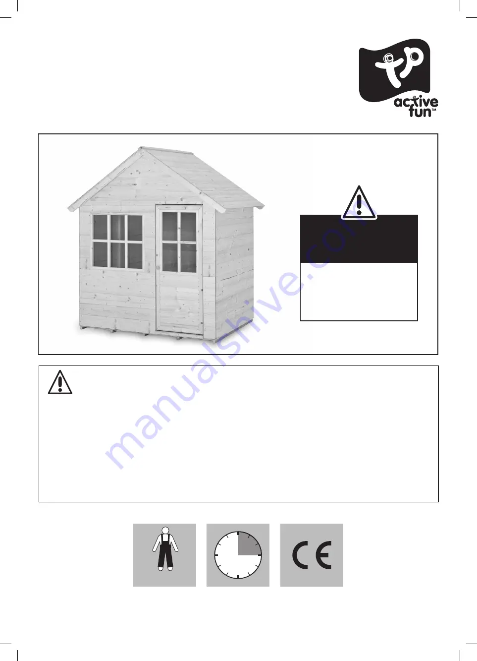 TP Toys active fun Hideaway House Instructions For Assembly, Maintenance And Safe Use Download Page 1