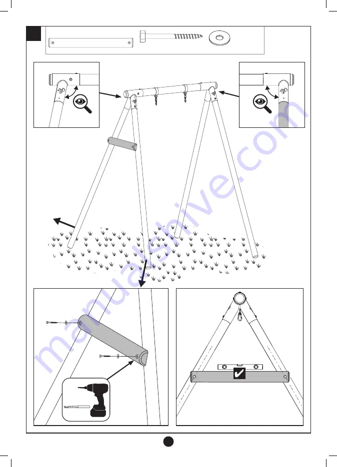 TP Robin Wooden Single Swing Set and Slide Instructions For Assembly, Maintenance And Safe Use Download Page 33