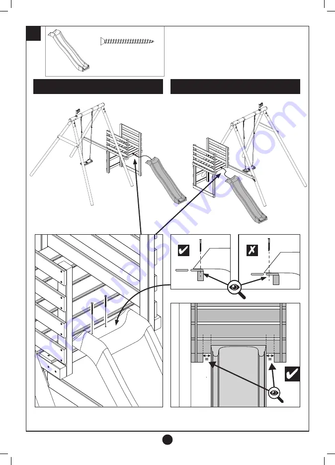 TP Robin Wooden Single Swing Set and Slide Instructions For Assembly, Maintenance And Safe Use Download Page 42