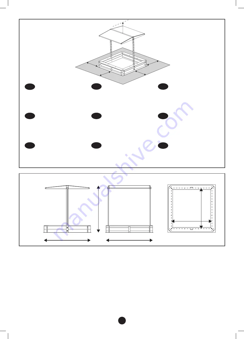 TP Wooden Sandpit with Sun Canopy TP275 Скачать руководство пользователя страница 7