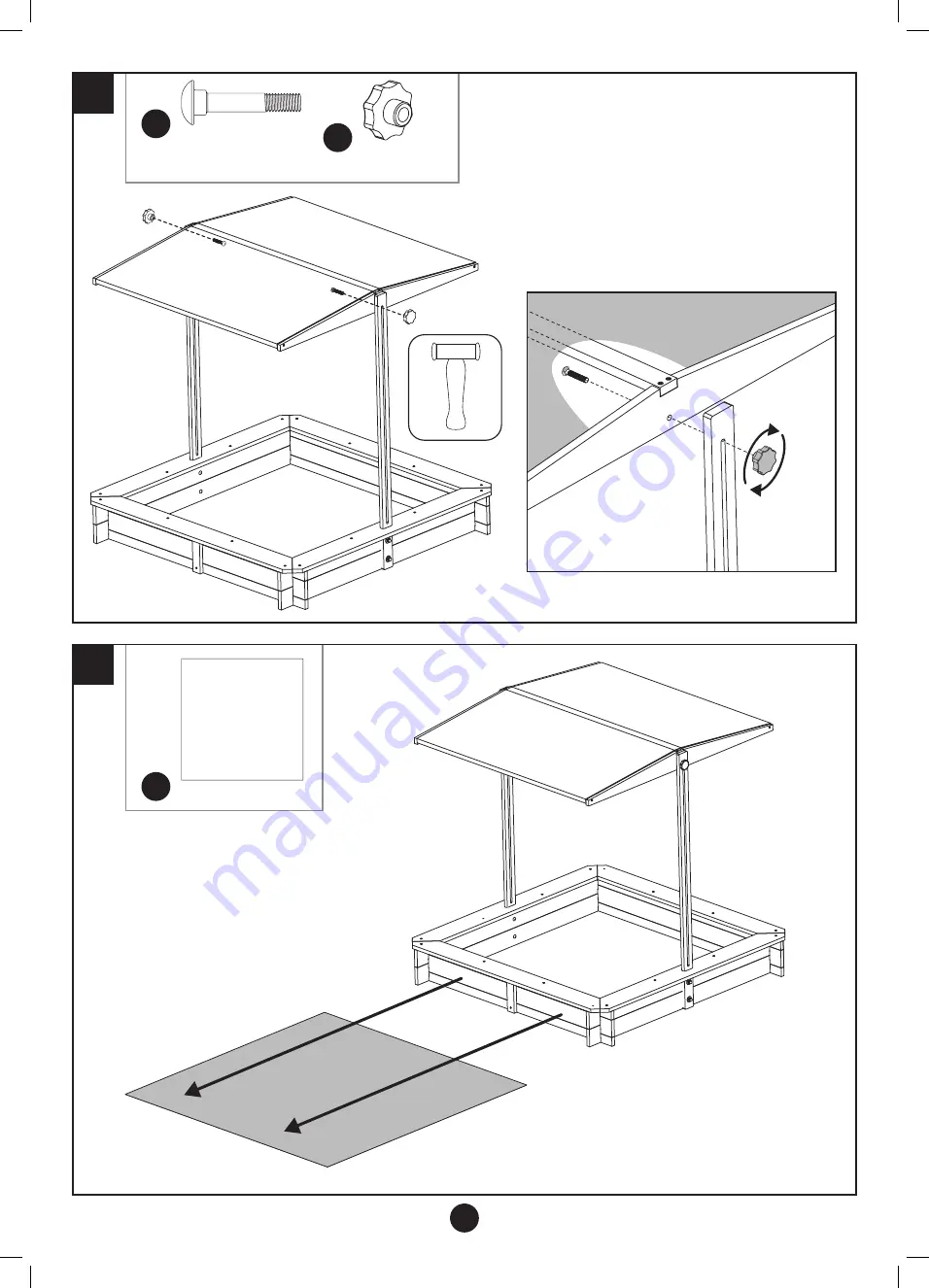 TP Wooden Sandpit with Sun Canopy TP275 Скачать руководство пользователя страница 13