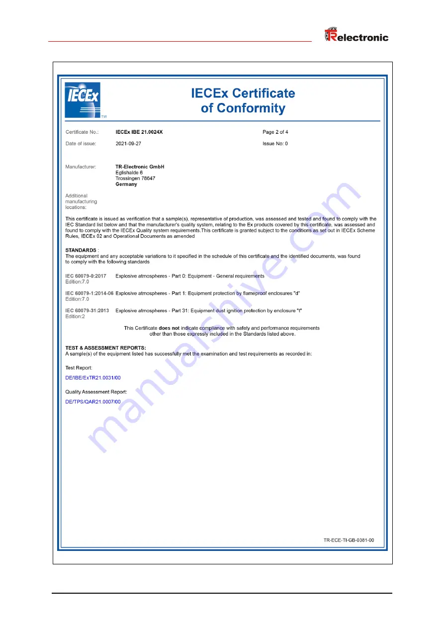 TR-Electronic A 100 Series Manual Download Page 43