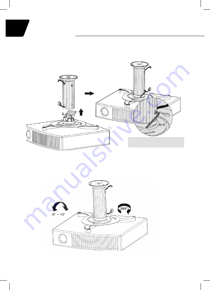 Tracer Projector Ceiling Mount Instructions For Use Manual Download Page 12