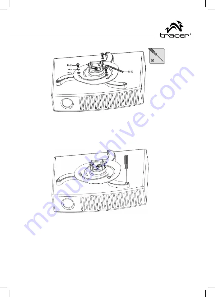 Tracer Projector Ceiling Mount Instructions For Use Manual Download Page 31