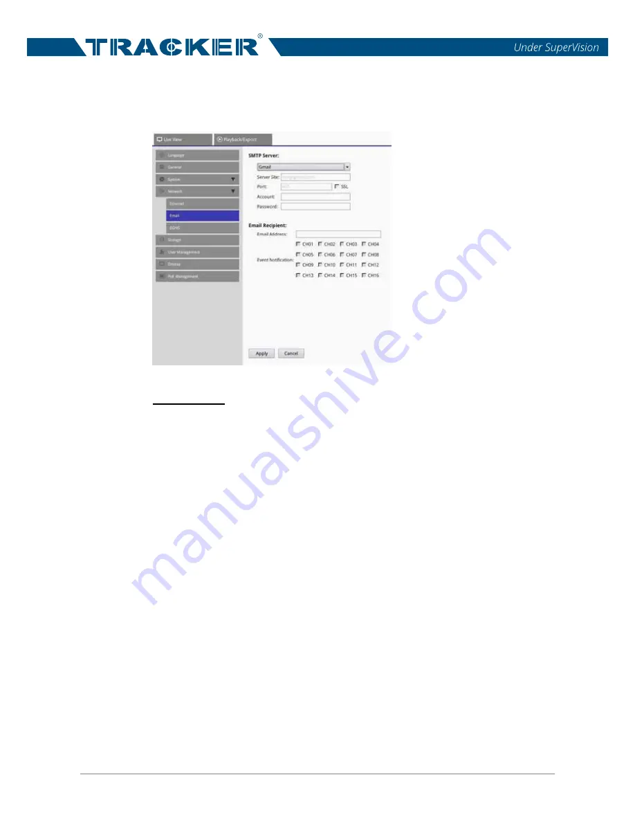 Tracker NVR1641 User Manual Download Page 30