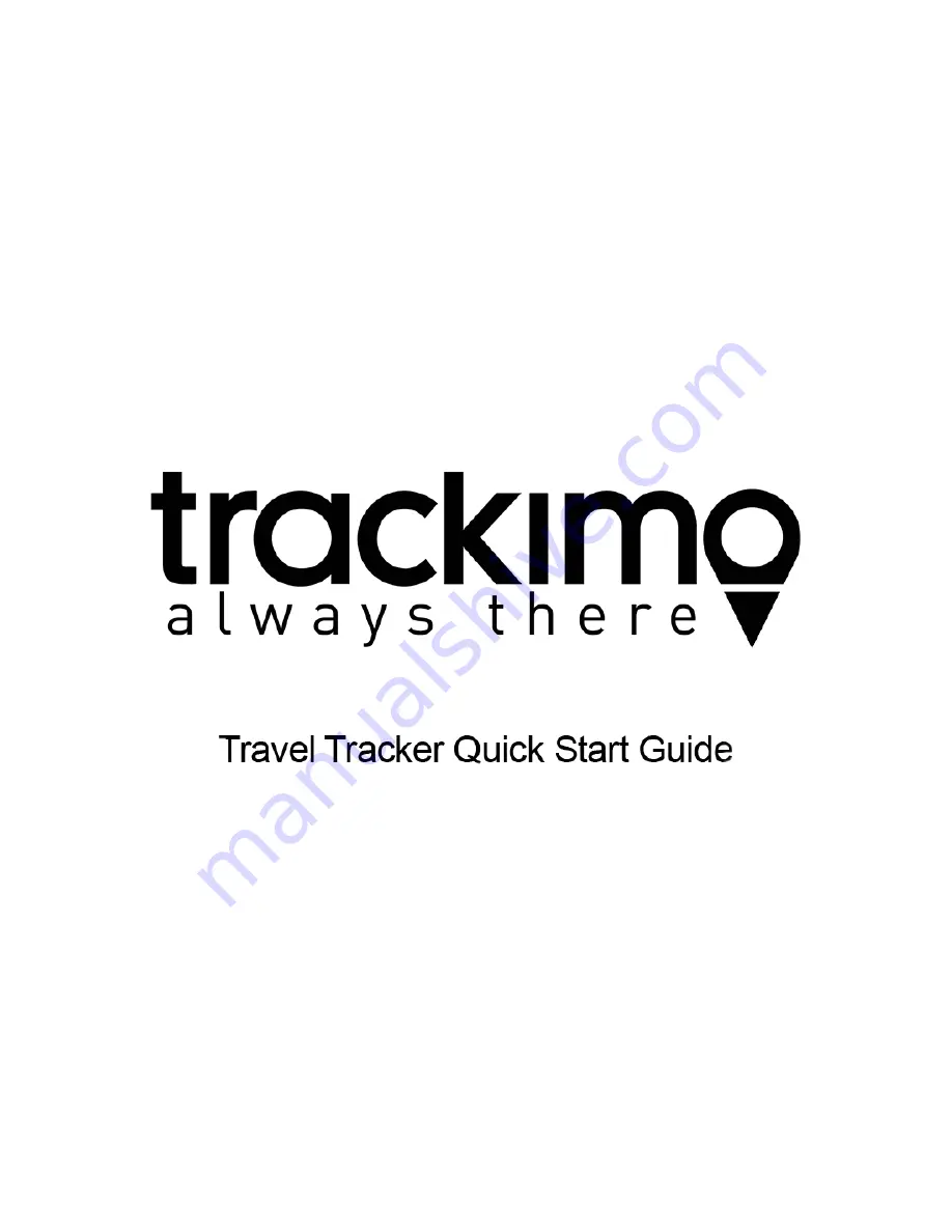 TRACKIMO Travel Tracker Скачать руководство пользователя страница 1