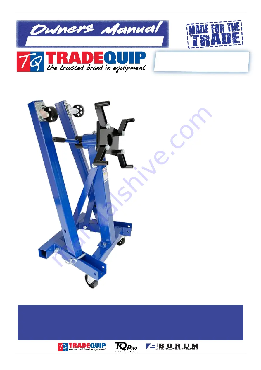 TradeQuip 1192T Owner'S Manual Download Page 1